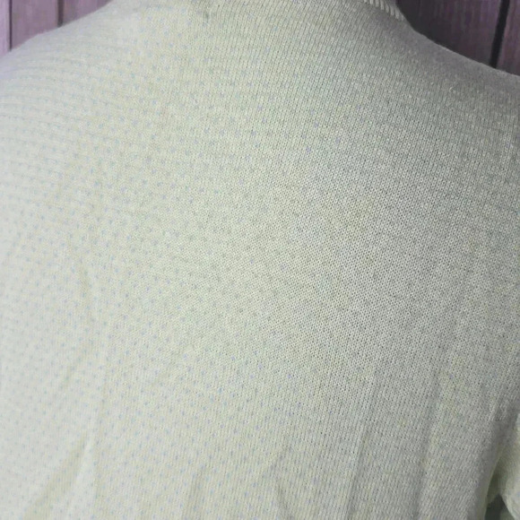 Cardigan Womens Lime Green Cardigan with Blue Trim - Picture 5 of 7